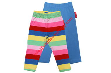 Baby Girls Leggings Stripes Plain