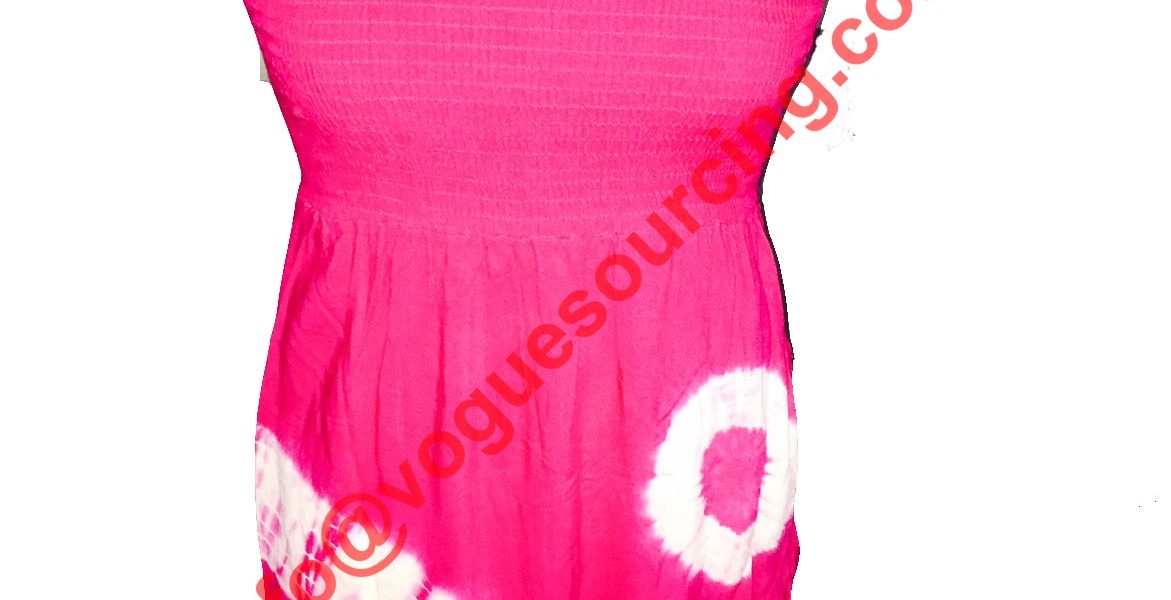 Rayon Tie Dye Smoke Cocktail Dress manufacturer, supplier, exporter in tirupur, india